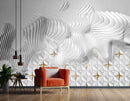 3D Decorative White Wallpaper for Wall