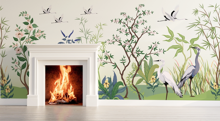 Jungle Chinoiserie Wallpaper