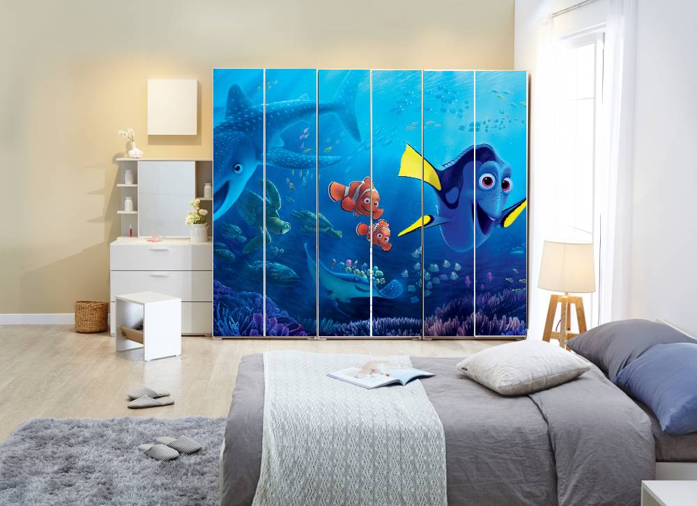 Finding Dora Nemo Self Adhesive Sticker For Wardrobe