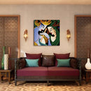 Radha Krishna Abstract Painting