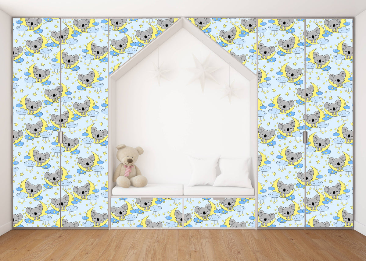 Cartoon Puppy Self Adhesive Sticker For Wardrobe