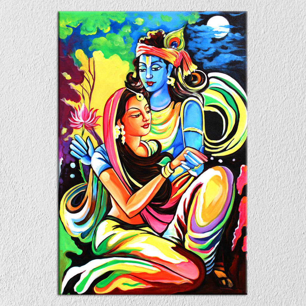 Radha Krishna Painting – Myindianthings