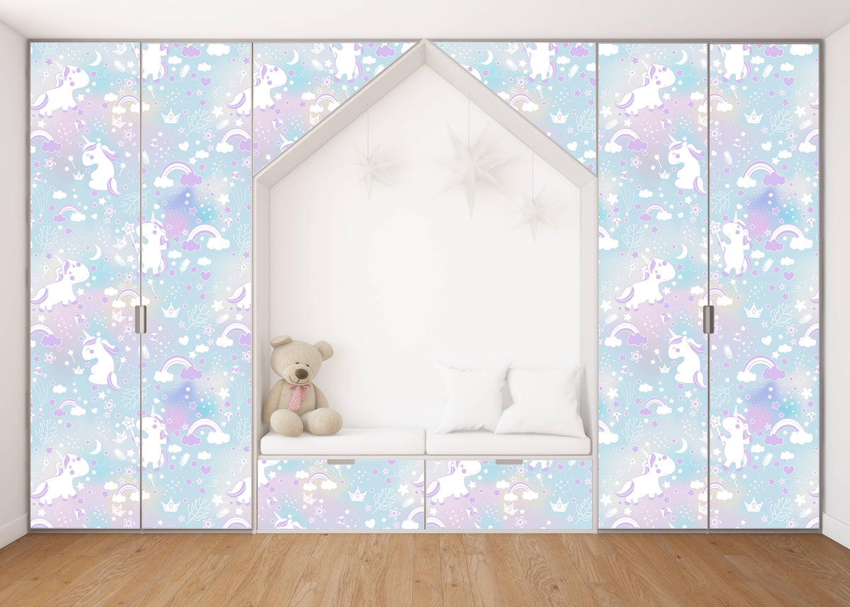 Dinosaur Sketch Self Adhesive Sticker For Wardrobe