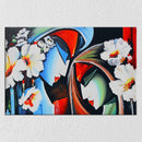 Floral Radha Krishna Canvas