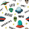 UFO Self Adhesive Sticker For Wardrobe
