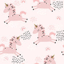 Pink Horses Sketch Self Adhesive Sticker For Wardrobe