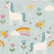 White Horse And Rainbow Self Adhesive Sticker For Wardrobe