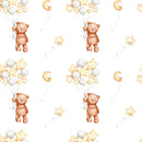 Teddy With Baloons Self Adhesive Sticker For Wardrobe