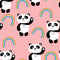 Panda Self Adhesive Sticker For Wardrobe