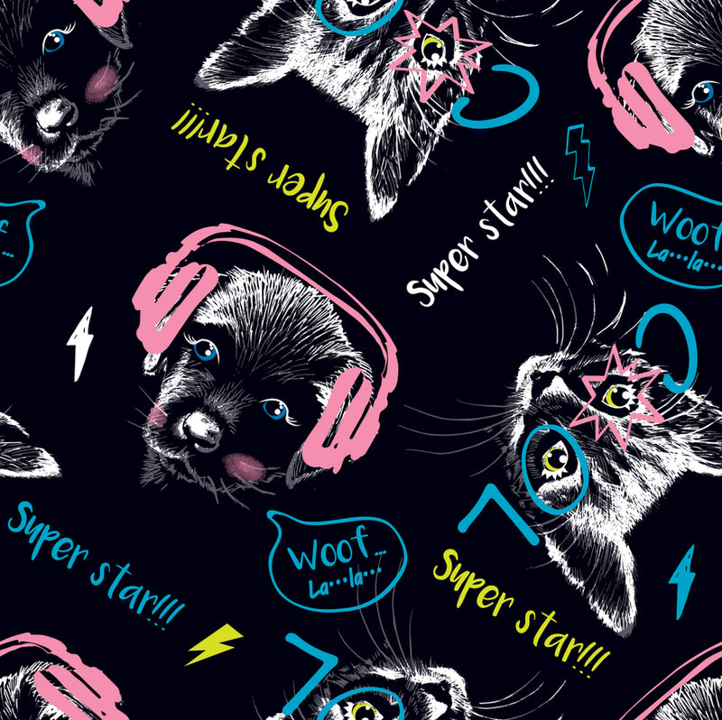 Super Star Kitty Self Adhesive Sticker For Wardrobe