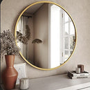 Round Metal Golden Mirror