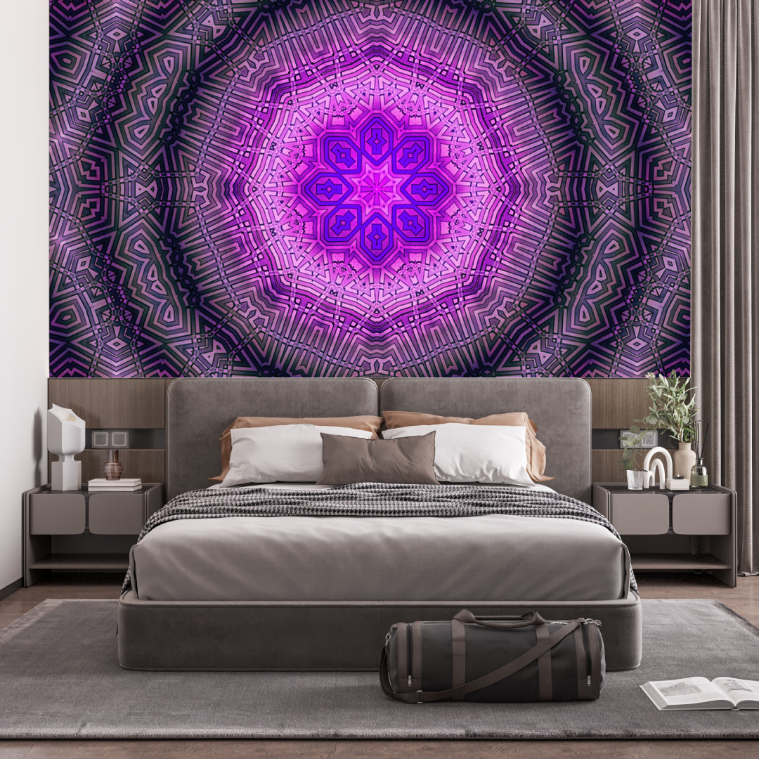 Mandala Purple Art Wallpaper