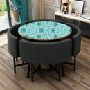 Blue Shaded Mandala Art Self Adhesive Sticker For Table