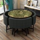 Green Shaded Mandala Art Self Adhesive Sticker For Table