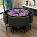 Multi Floral Mandala Art Self Adhesive Sticker For Table