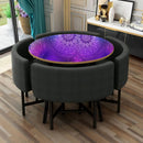 Pink Purple Shaded Mandala Art Self Adhesive Sticker For Table