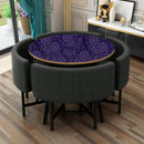 Purple Shaded Multi Mandala Art Self Adhesive Sticker For Table