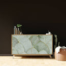 Green Leaf Imprint Sticker