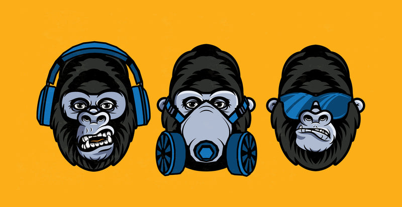 Chimpanze Doodle Sticker