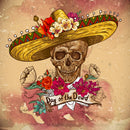 Floral Skull Sticker