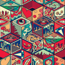 Red Modern Pop Art Sticker