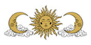 Faced Sun Moon Sticker