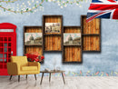 British Flag and Wooden Frame Customised wall coverings