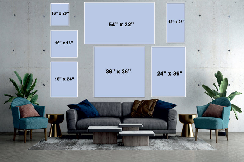 White And Blue Night Scapes, Set Of 3