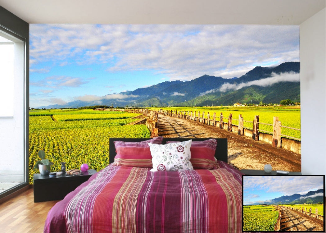 Mountains And Fields wallpaper for wall