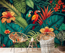 Parrot Tropical Themed Wallpaper