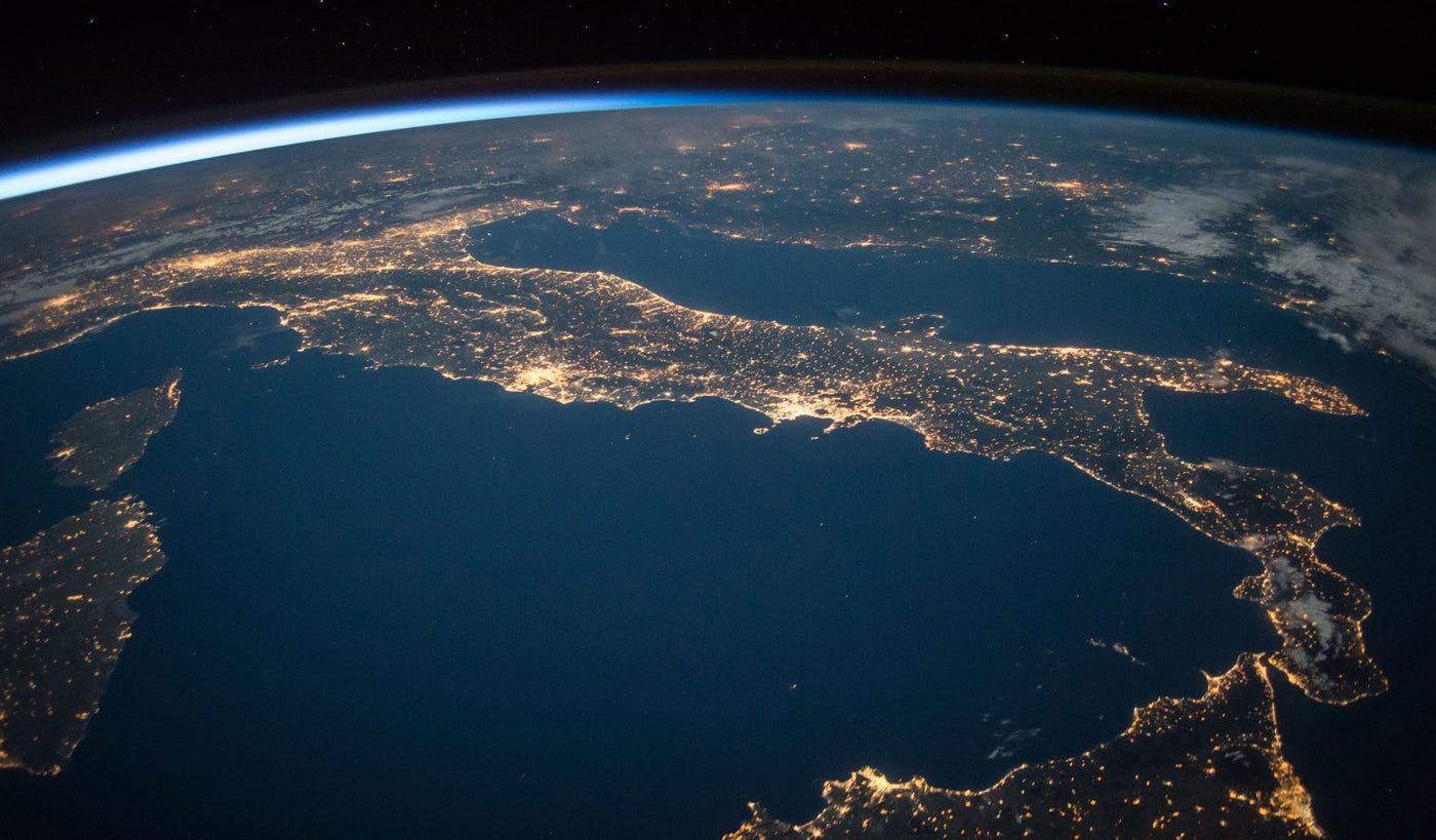 Earth From Space wall covering
