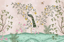 Pink Silk Serenade Chinoiserie Wallpaper