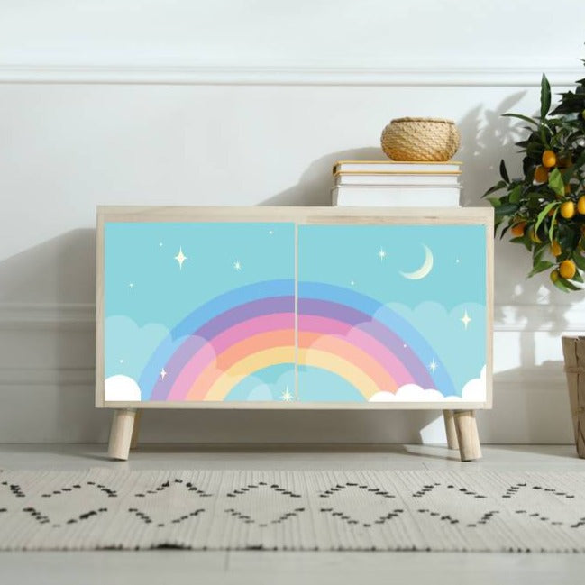Rainbow Moon Sticker