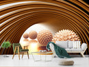 3D Brown Lining custom wallpaper for wall