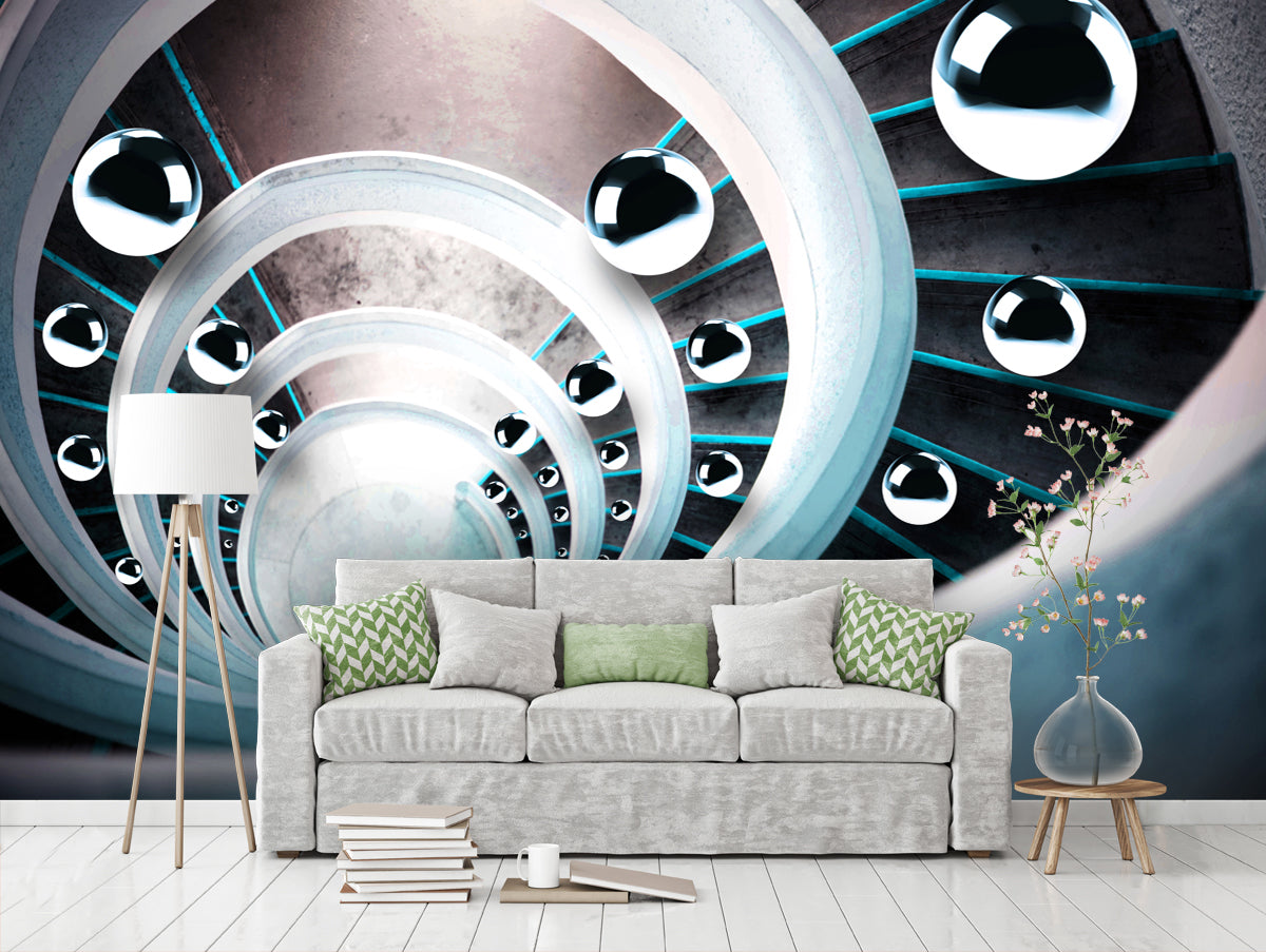 Circle 3D Illusion Designer custom wallpaper for wall