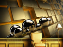 Grey Gold Cubic custom wallpaper for wall