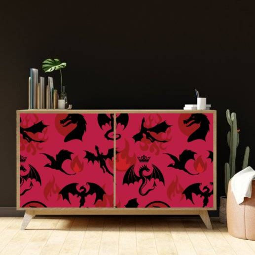 Pink Dragon Sticker