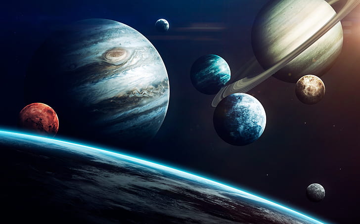 Planets wall covering