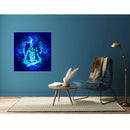 Shiv Meditation Art Self Adhesive Sticker Poster