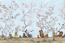 Sky Blue Chinoiserie Wallpaper