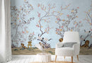 Sky Blue Chinoiserie Wallpaper