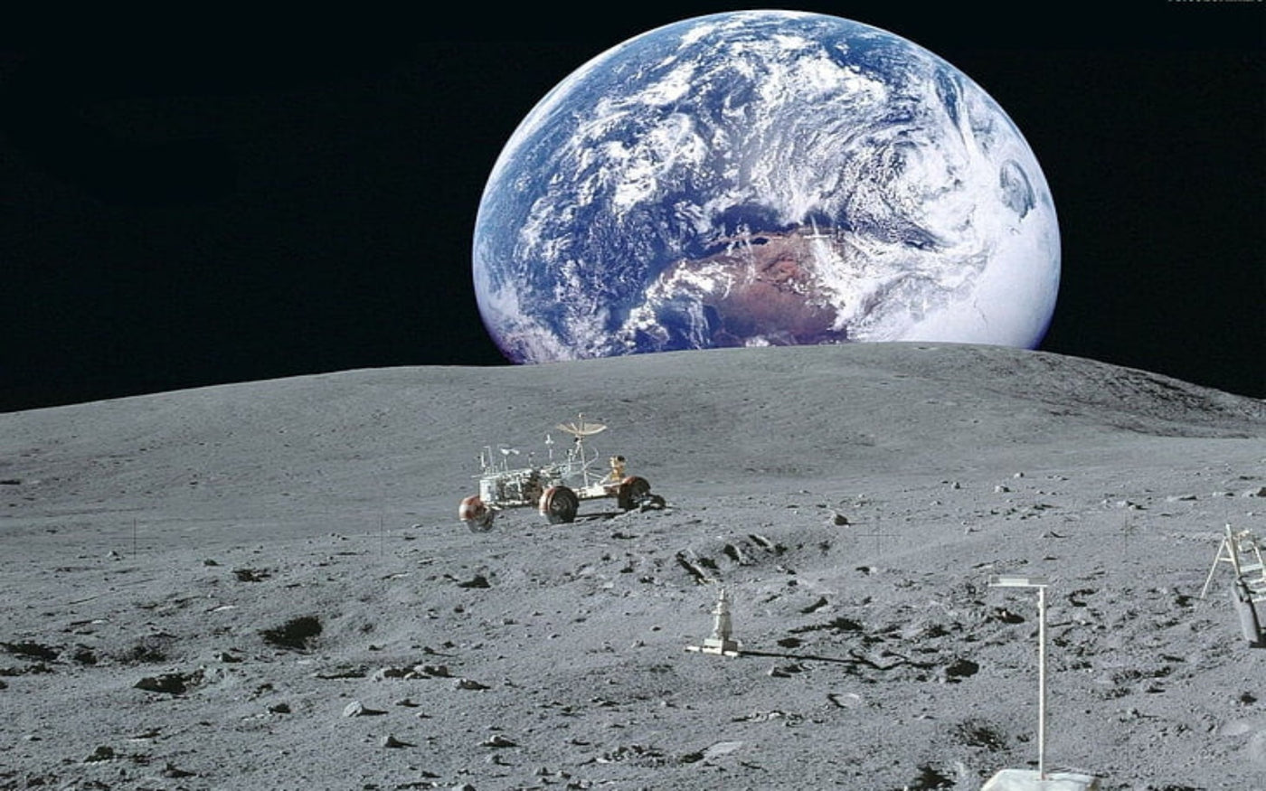 Rover On Moon wall covering