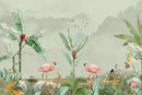 Swan Tropical Forest Wallpaper
