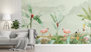 Swan Tropical Forest Wallpaper