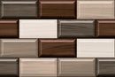 Wooden brick tiles Customised Wallpaper