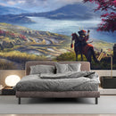 Horse Man Reached Village Wallpaper