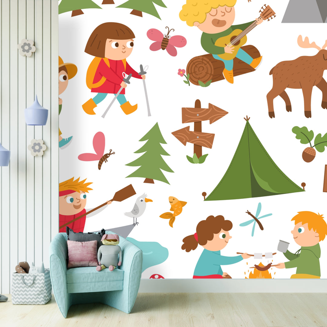 Butterfly Girls Room Wallpaper