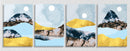 Abstract Mountain Scene, Set Of 4