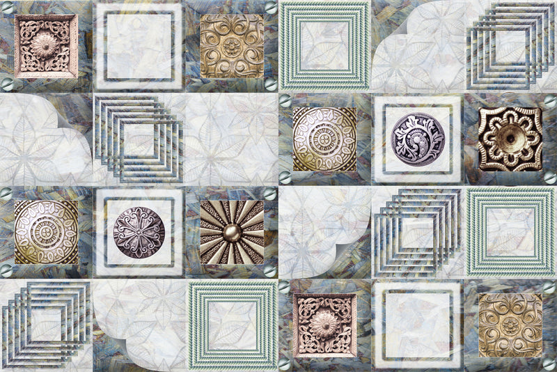 Greek tile Customised Wallpaper
