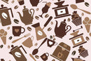Tea Jar Doodle Cafe Wallpaper